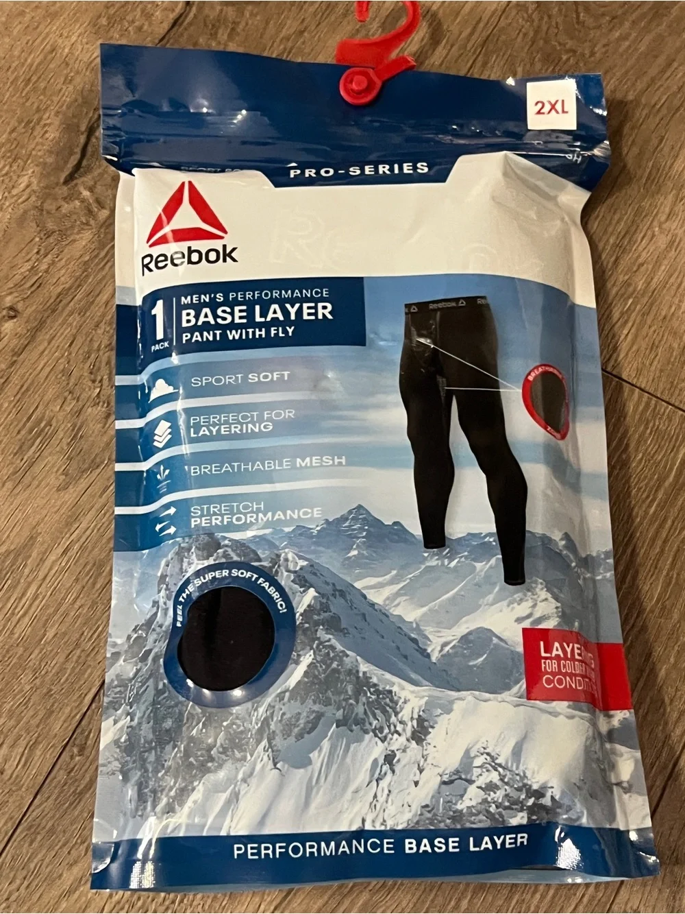 2 Reebok Base Layer Pants With Fly Size 2XL New